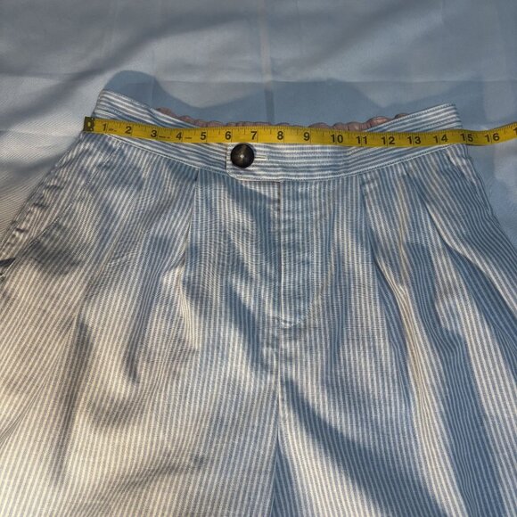 Anthropologie Womens Striped Linen-Blend High-Waisted Shorts S - Picture 7 of 8